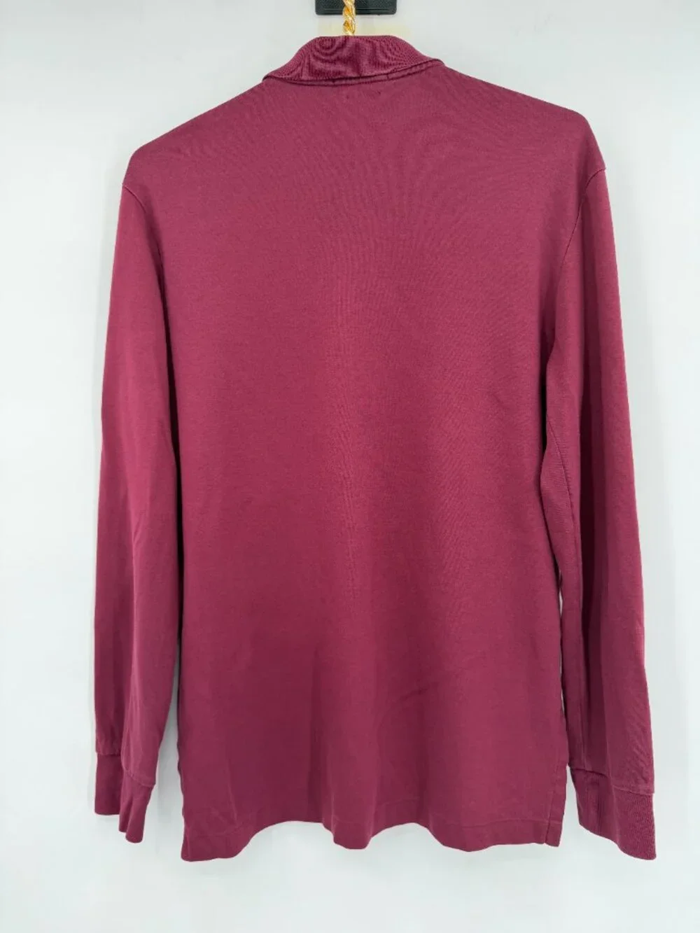 Polo Ralph Lauren Pima Soft Touch Long Sleeve Polo Shirt Men's Medium Burgundy